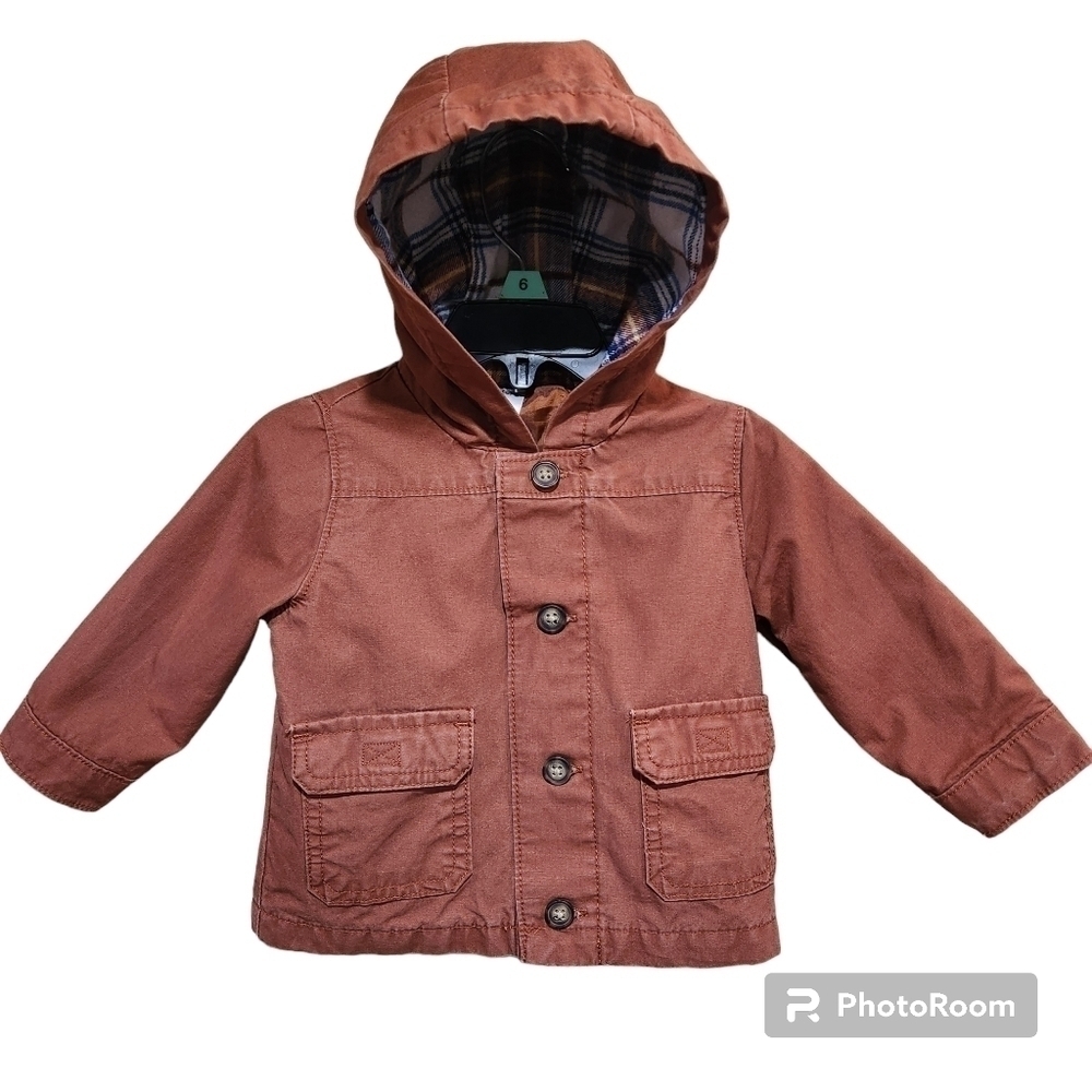 Carter's Hooded Jacket With Button Up Closure Size 9 mos